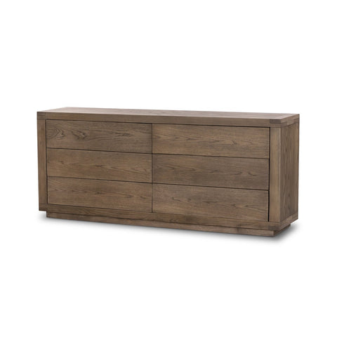 Warby 6 Drawer Dresser - Worn Oak Veneer