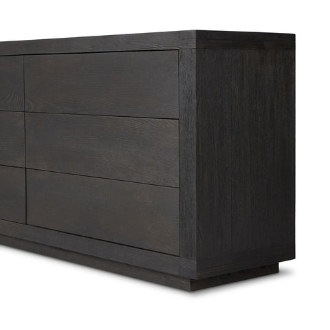 Warby 6 Drawer Dresser - Worn Black Veneer