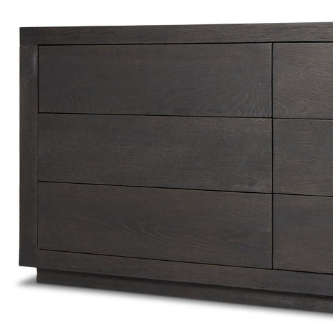 Warby 6 Drawer Dresser - Worn Black Veneer