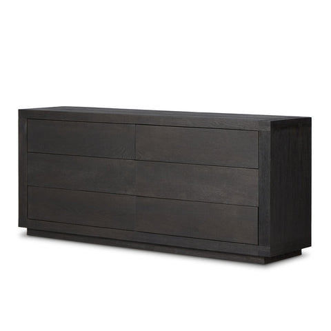 Warby 6 Drawer Dresser - Worn Black Veneer