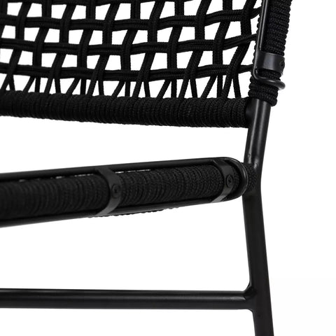 Wharton Outdoor Dining Chair - Black Rope