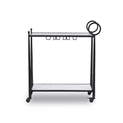 Oakmont Bar Cart - Hammered Gunmetal