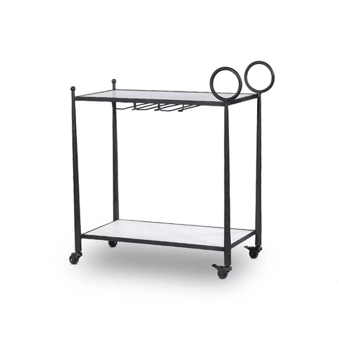 Oakmont Bar Cart - Hammered Gunmetal