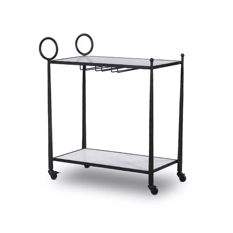 Oakmont Bar Cart - Hammered Gunmetal