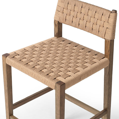 Hamlin Bar Stool - Double Twisted Paper Cord