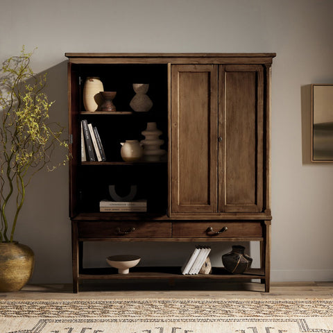 Brimley Wide Cabinet - Aged Pine