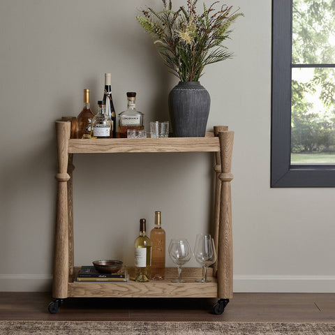 Alamosa Bar Cart -  Light Wash Oak