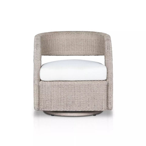 Hawkins Outdoor Swivel Chair - Vintage White