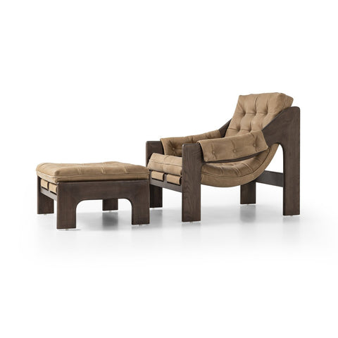 Halston Chair w/ Ottoman - Palermo Drift