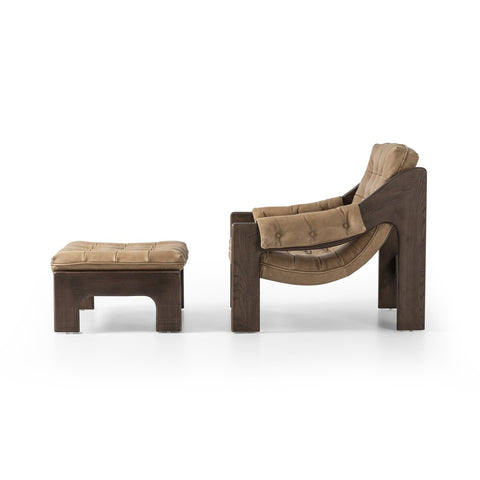 Halston Chair w/ Ottoman - Palermo Drift