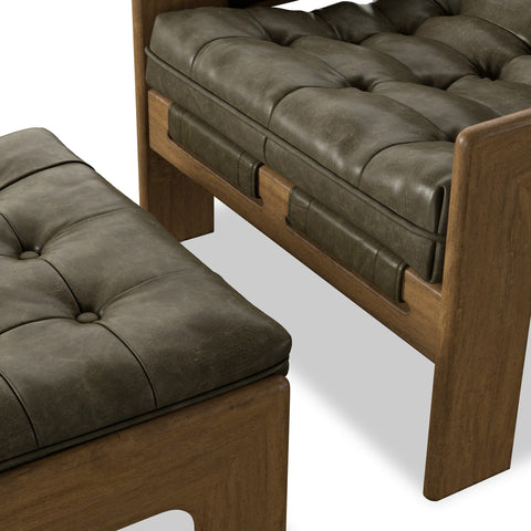 Halston Chair w/ Ottoman - Dulane Moss