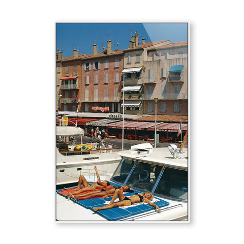 Saint-Tropez by Slim Aarons - White Maple