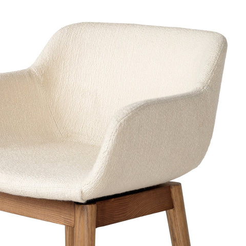 Hannah Swivel Bar Stool - Kerbey Ivory