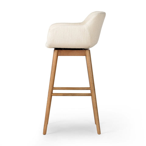 Hannah Swivel Bar Stool - Kerbey Ivory