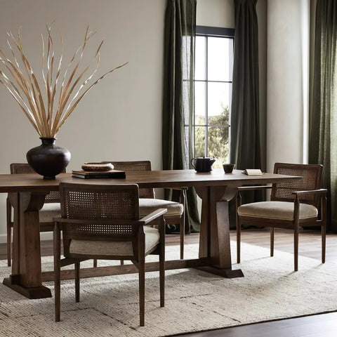 Ashwin Dining Table - Brown Oak