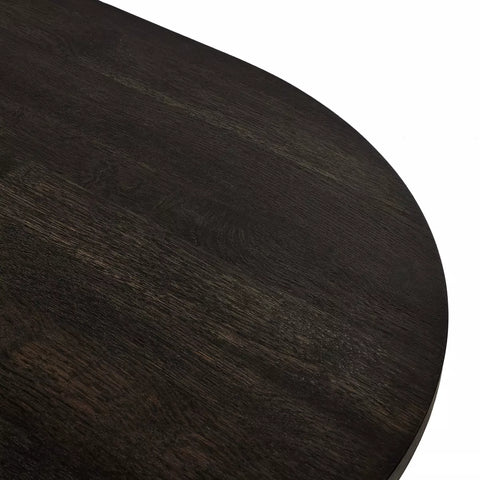 Sylvie Oval Dining Table - Brushed Dark Brown