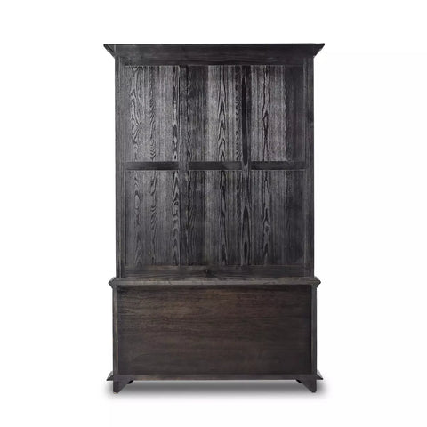 The "You Will Need a Lot Of Hinges" Cabinet - Distressed Burnt Black