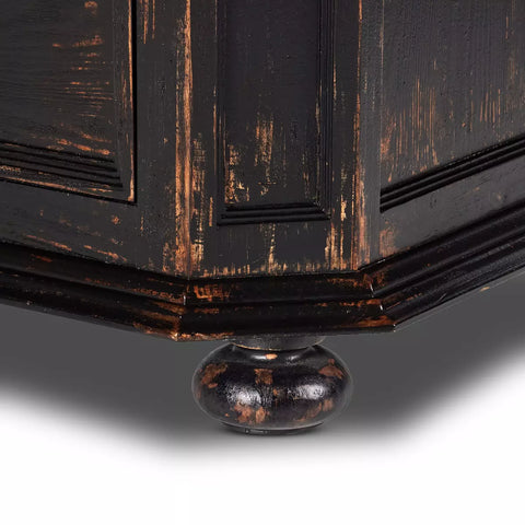 The "You Will Need a Lot Of Hinges" Cabinet - Distressed Burnt Black