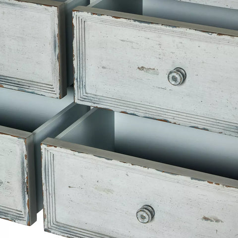 The "You Will Need a Lot Of Hinges" Cabinet - Distressed Grey Blue