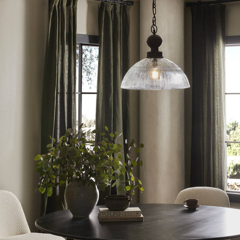 Bradford Pendant - Faceted Clear Glass