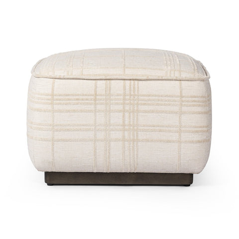 Sinclair Square Ottoman 21" - Sheffield Ivory