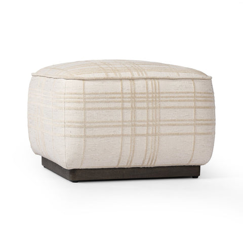 Sinclair Square Ottoman 21" - Sheffield Ivory