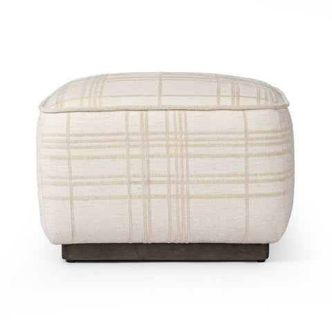 Sinclair Square Ottoman 21" - Sheffield Ivory