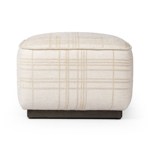 Sinclair Square Ottoman 21" - Sheffield Ivory