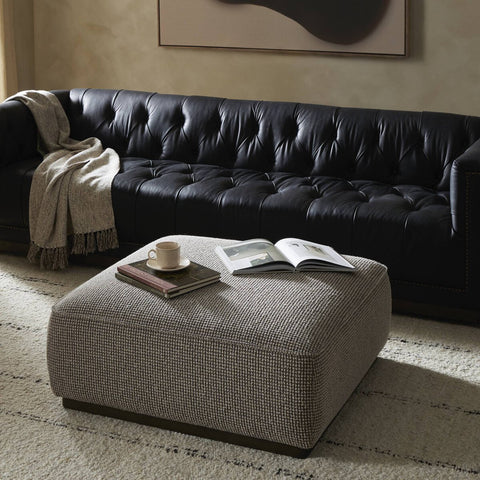 Sinclair Square Ottoman 36" - Barrow Taupe