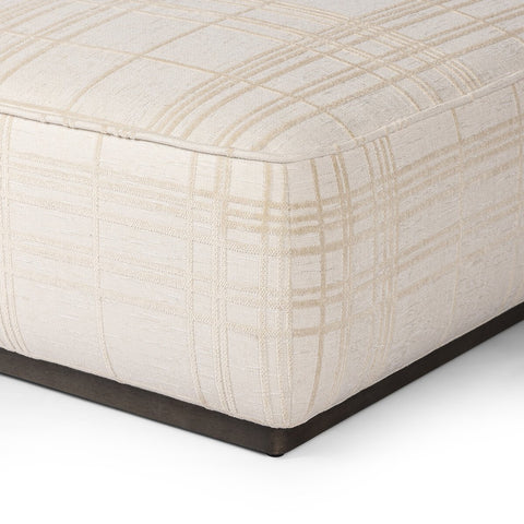 Sinclair Square Ottoman 36" - Sheffield Ivory