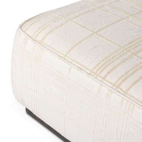 Sinclair Square Ottoman 36" - Sheffield Ivory