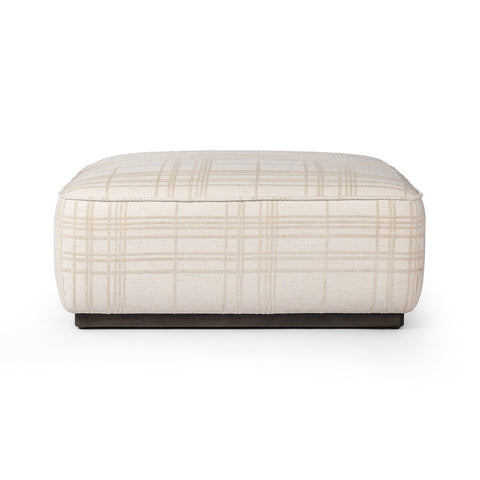 Sinclair Square Ottoman 36" - Sheffield Ivory