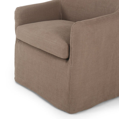 Westcott Slipcover Dining Chair - Brussels Mushroom