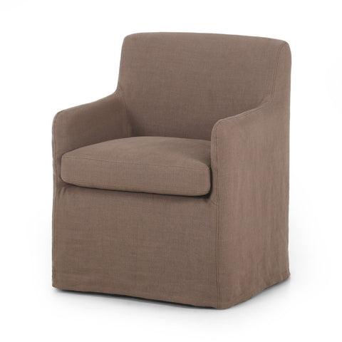 Westcott Slipcover Dining Chair - Brussels Mushroom
