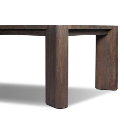 Soho Outdoor Dining Table - Stained Saddle Brow - 106"