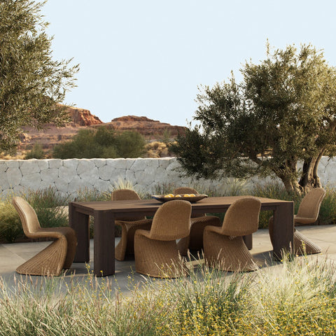 Soho Outdoor Dining Table - Stained Saddle Brow - 106"