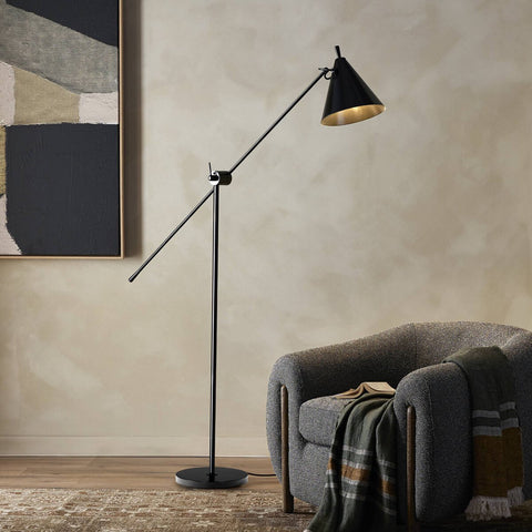 Watkins Floor Lamp - Jet Black