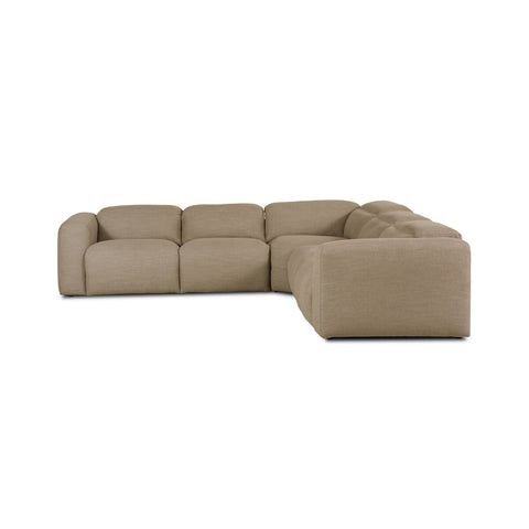 Radley Power Recliner 5Pc Sectional - Crypton Nomad Taupe