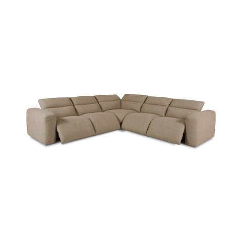 Radley Power Recliner 5Pc Sectional - Crypton Nomad Taupe
