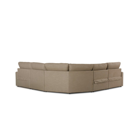 Tillery Power Recliner 5Pc Sectional - Crypton Nomad Taupe