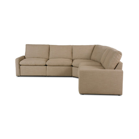 Tillery Power Recliner 5Pc Sectional - Crypton Nomad Taupe