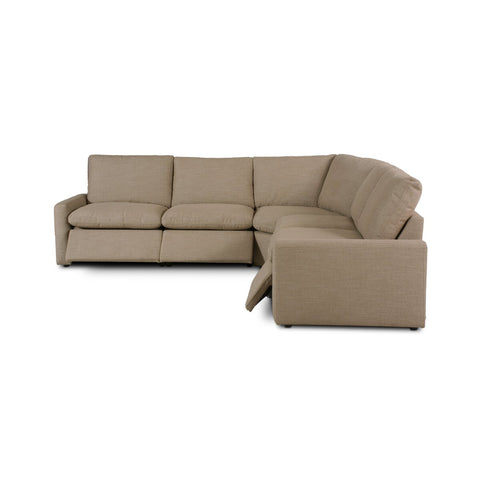 Tillery Power Recliner 5Pc Sectional - Crypton Nomad Taupe