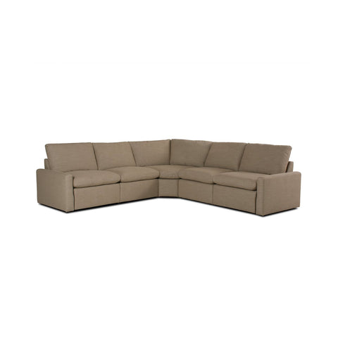 Tillery Power Recliner 5Pc Sectional - Crypton Nomad Taupe