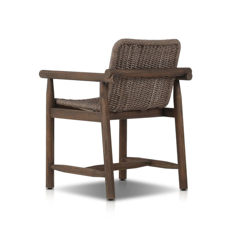 Dume Outdoor Dining Armchair - Dark Textured Woven