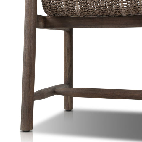 Dume Outdoor Dining Armchair - Dark Textured Woven