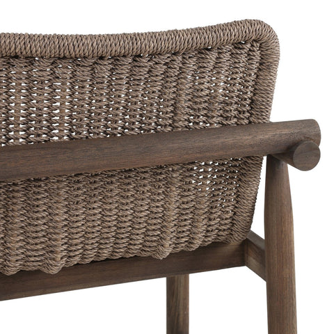 Dume Outdoor Dining Armchair - Dark Textured Woven