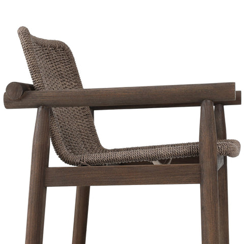 Dume Outdoor Dining Armchair - Dark Textured Woven