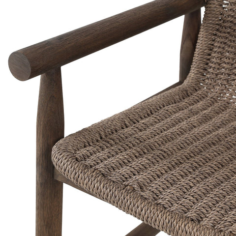 Dume Outdoor Dining Armchair - Dark Textured Woven
