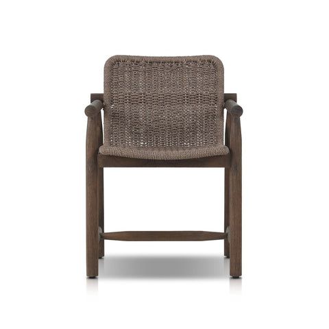 Dume Outdoor Dining Armchair - Dark Textured Woven