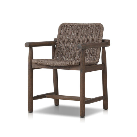 Dume Outdoor Dining Armchair - Dark Textured Woven